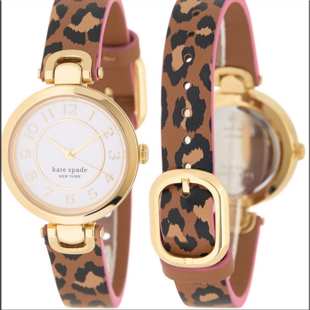 NWT ♠️ Kate Spade reversible leather leopard watch